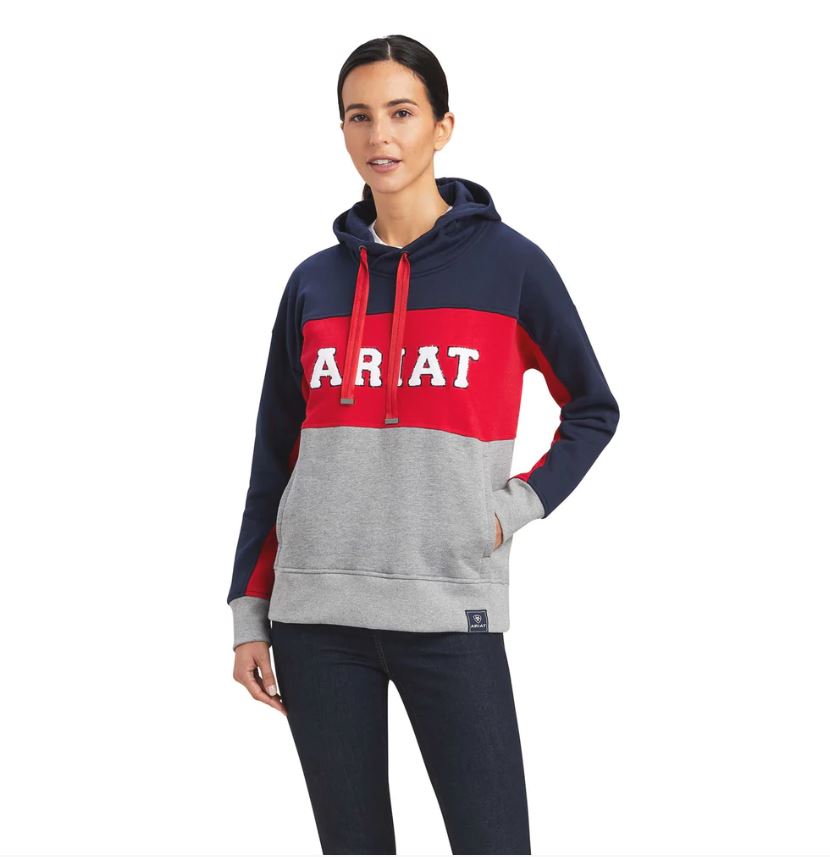 Ariat Womens Rabere Team Hoodie – Navy