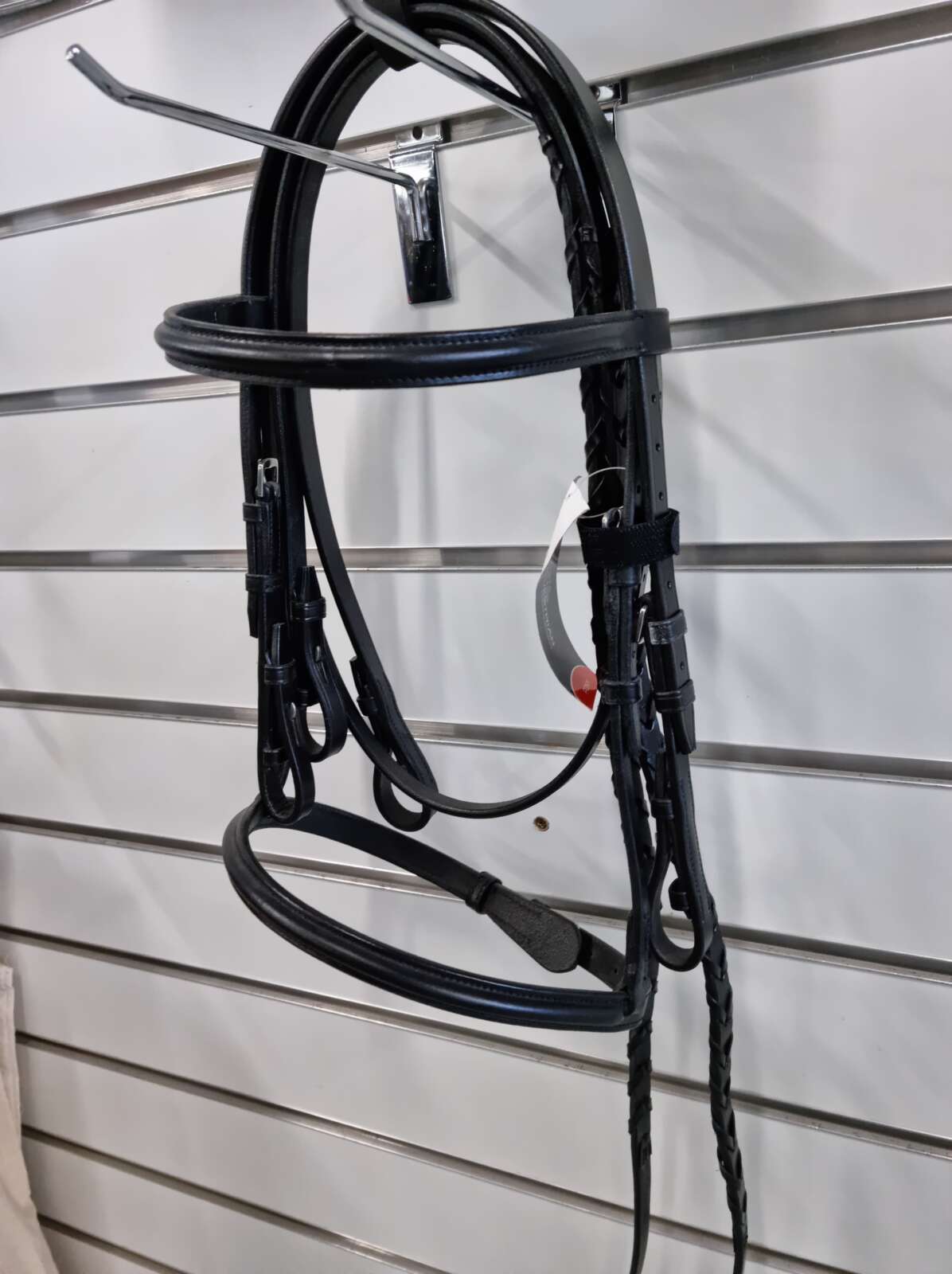 WhiteHorse Raised Show Snaffle Bridle – Black