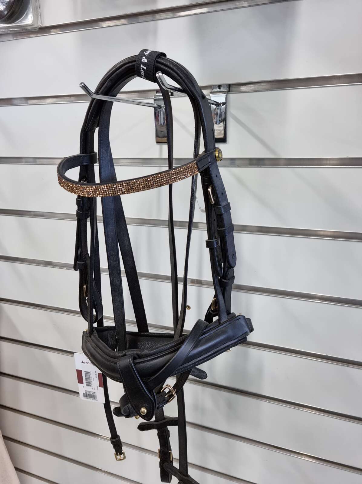 Jeremy & Lord Gold Snaffle Bridle – Black – Pony