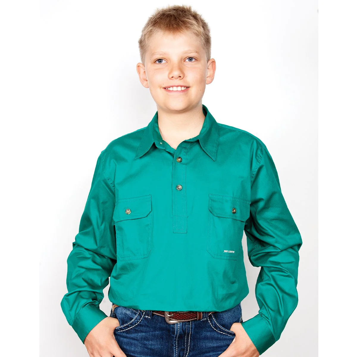 Just Country Boy’s Lachlan Workshirt – Dark Green