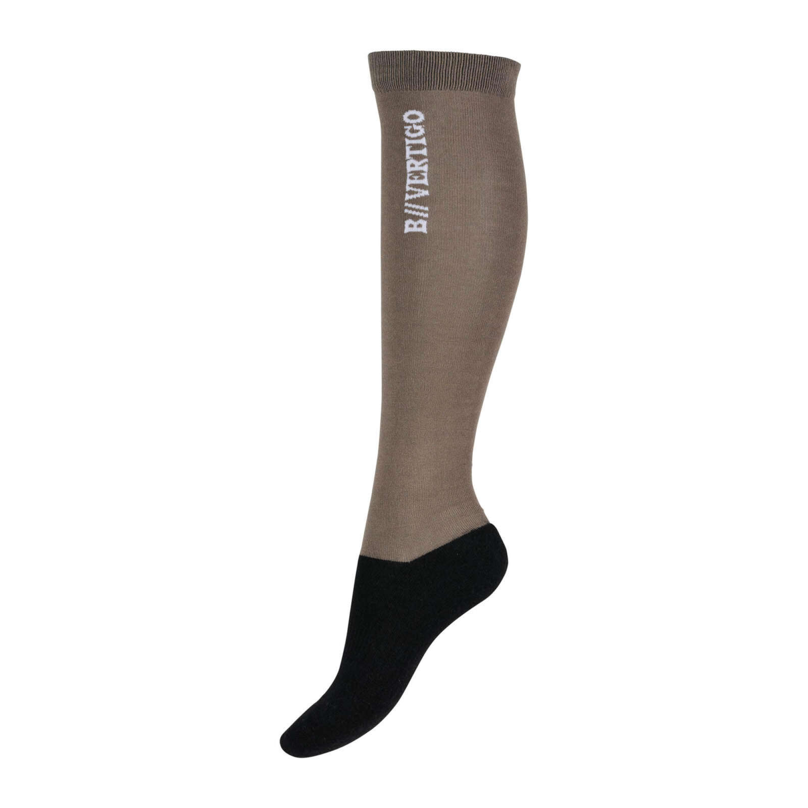 B Vertigo Beryl Wool Bamboo Riding Socks-Timber Wolf Brown