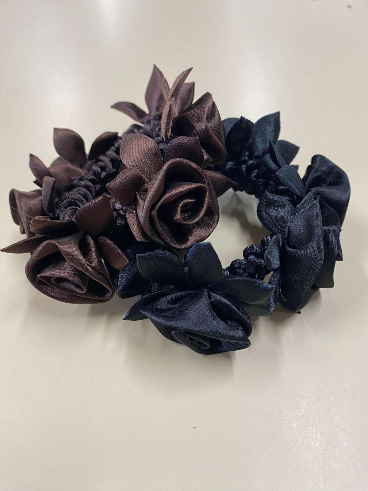 Plain Flower Scrunchies