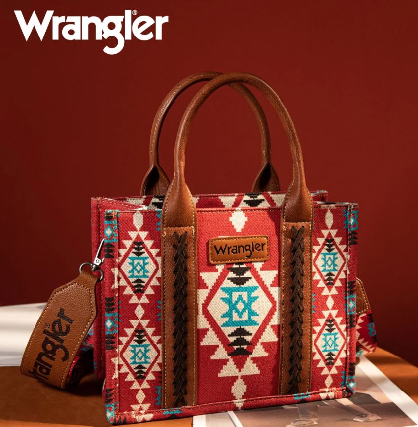 Wrangler Womens Southwestern Crossbody Bag – Red