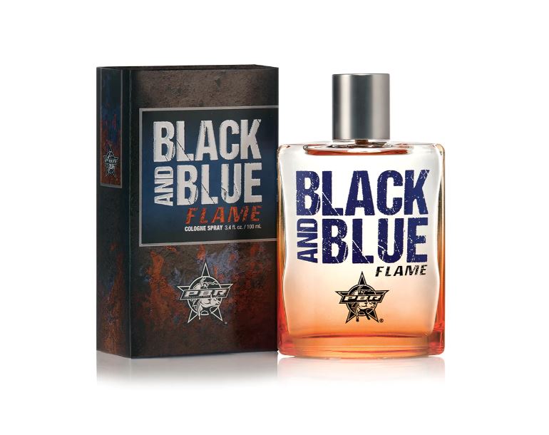 Tru Western Mens PBR Black & Blue Flame Cologne 100ml