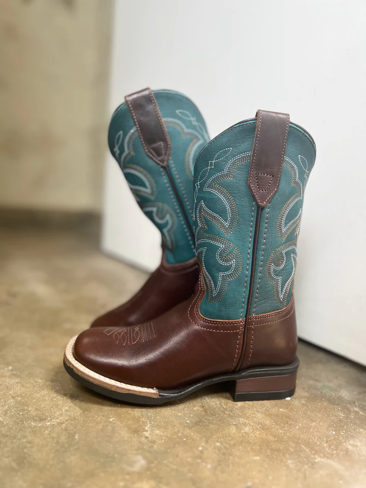 Roper Kids Monterey Brown Tumbled/Teal