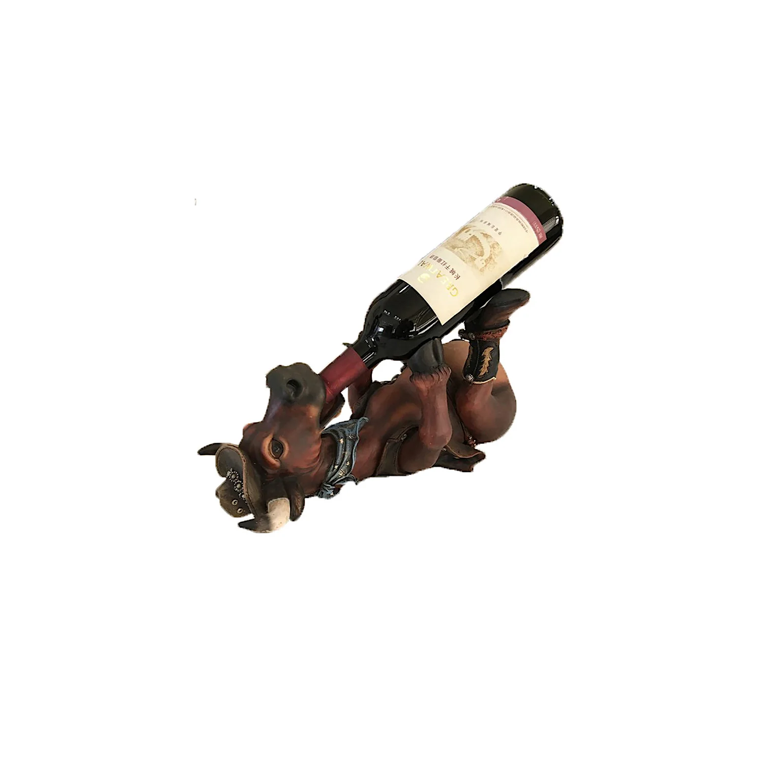 Pure Western Laughing Steer Wine Bottle Holder