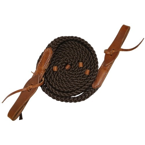 Fort Worth Flat Poly Roper Rein 8′ W/Water Ties