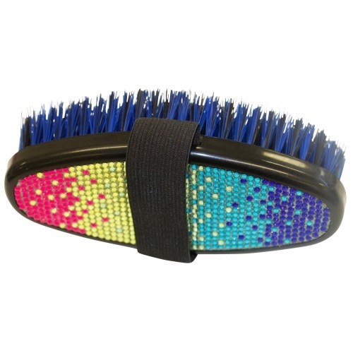 Showmaster Plastic Body Brush W/Rainbow Crystal Decoration