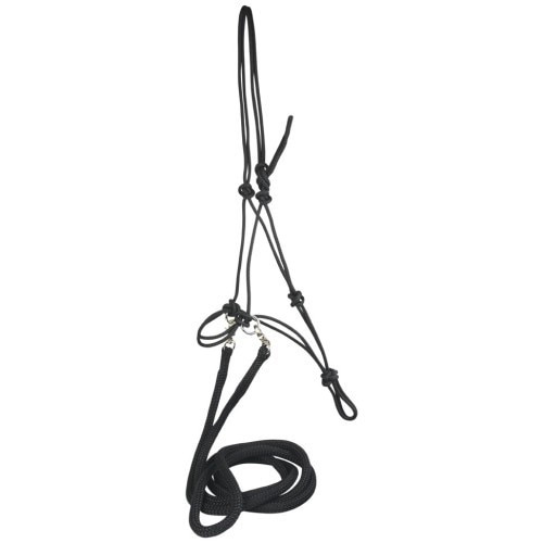 Rancher Bitless Bridle W/Reins – Black