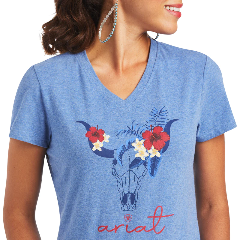 Ariat Womens REAL Tropic Steerhead Tee