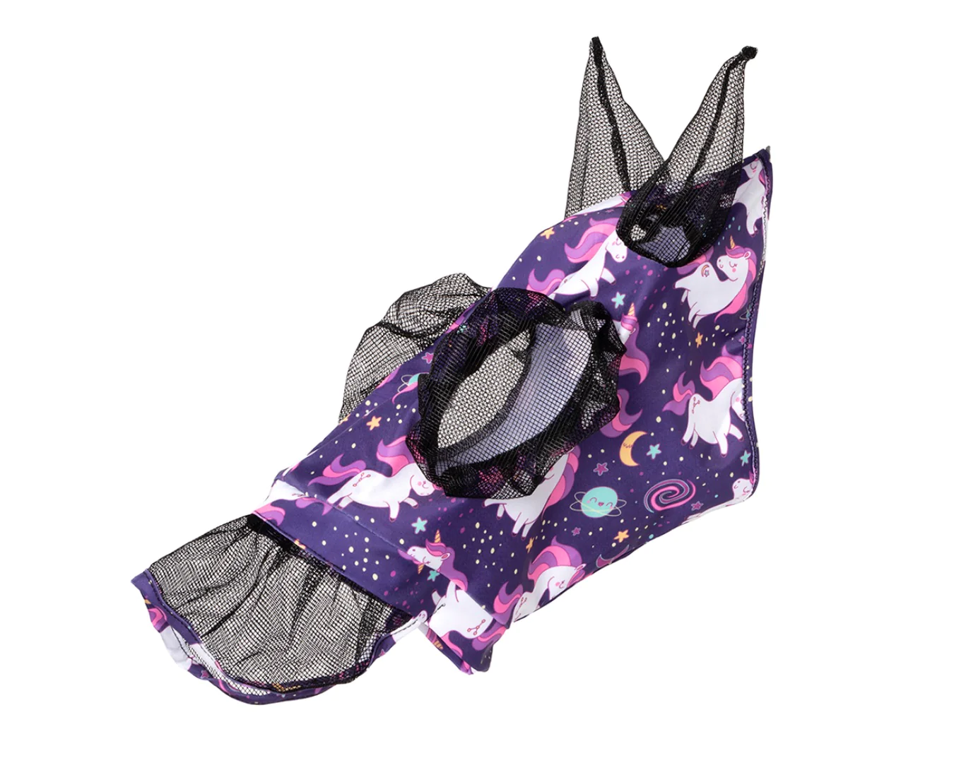 Kool Master Lycra Pull-On Fly Mask With Skirt – Unicorn