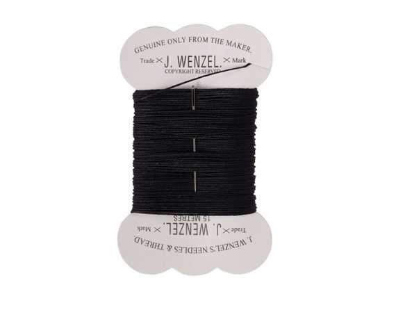 Thread Waxed Linen Black – 15m With Needle