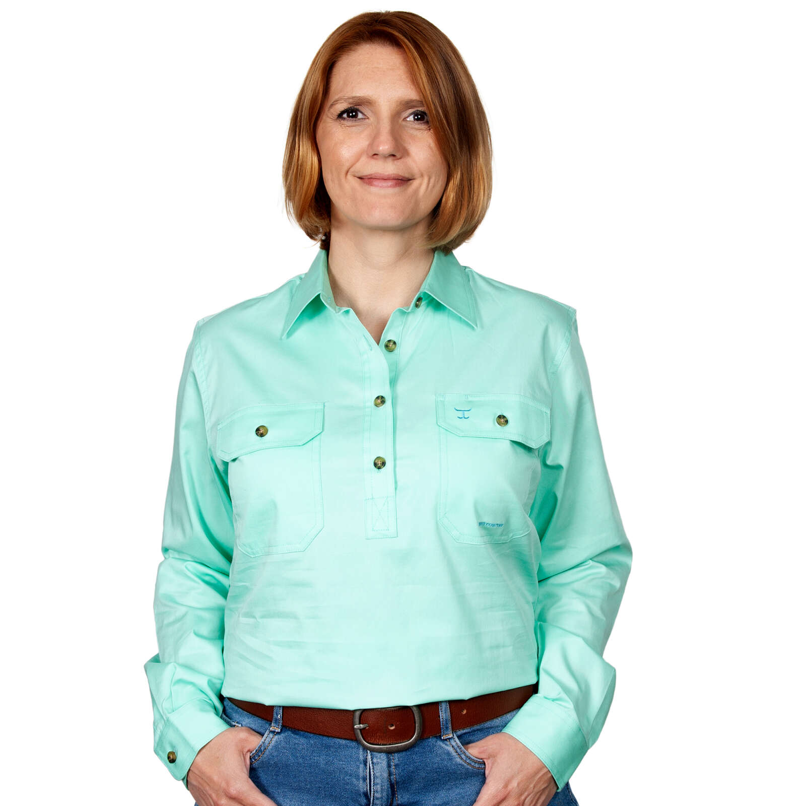 Just Country Women’s Jahna Workshirt – Spearmint