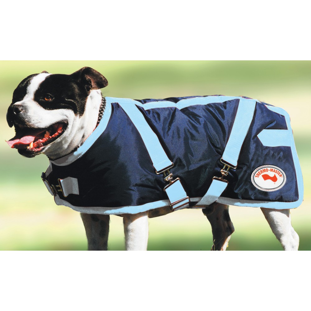 Thermo Master Supreme Dog Coat – Navy/Baby Blue