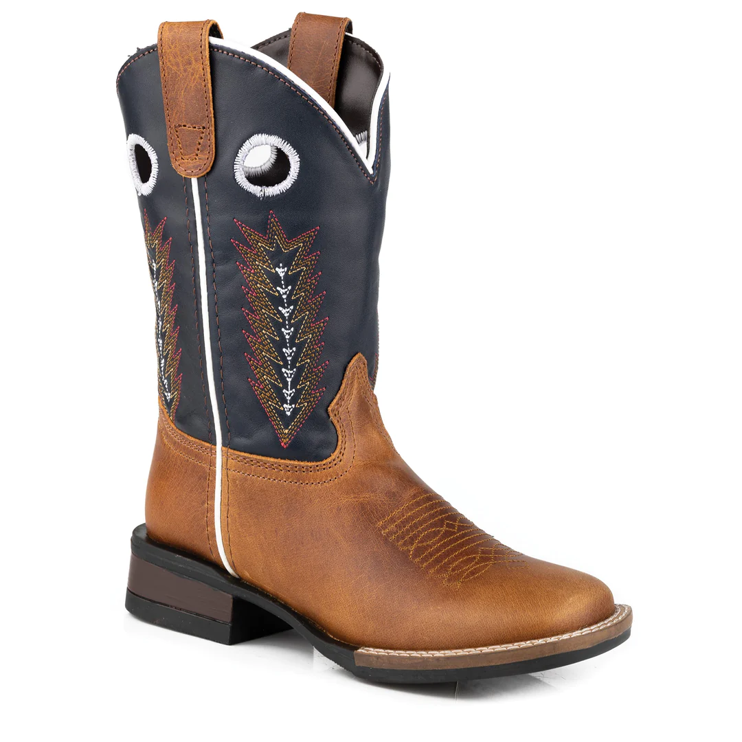 Roper James Burnish Leather Navy