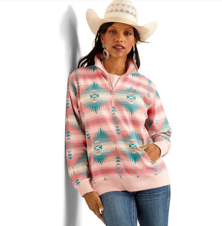 Ariat Women’s Ranger 1/2 Zip Sweatshirt Tiffany Print