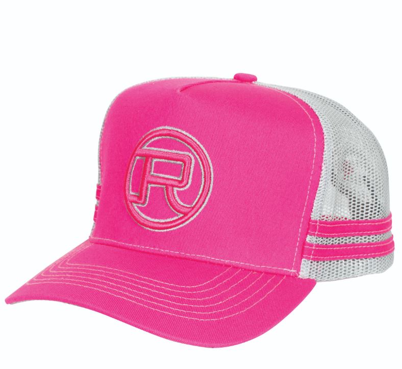 Roper Trucker Cap Logo Hot Pink