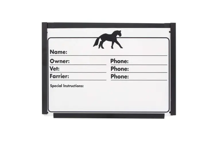 Stable Door Information Plate