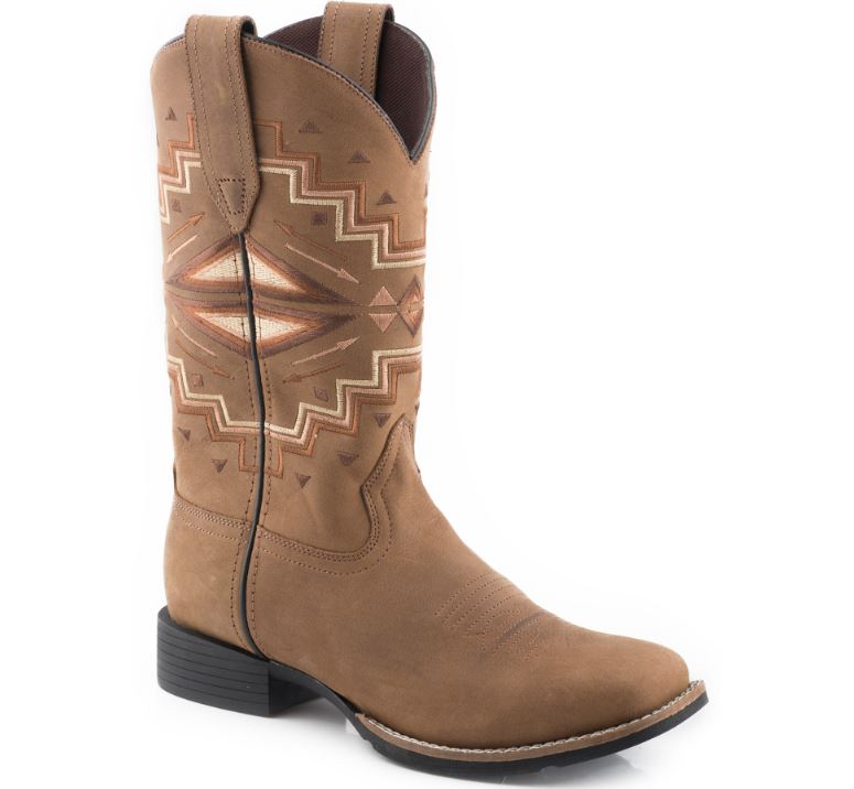 Roper Women’s Monterey Aztec Tan Burnished Leather