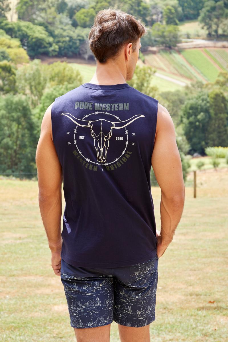 Pure Western Mens Fred Muscle Tee