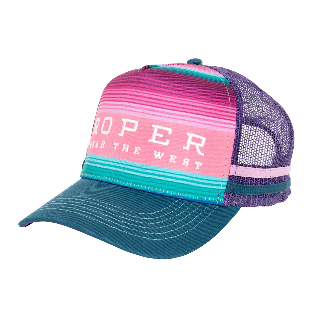 Roper Trucker Cap Serape Pink